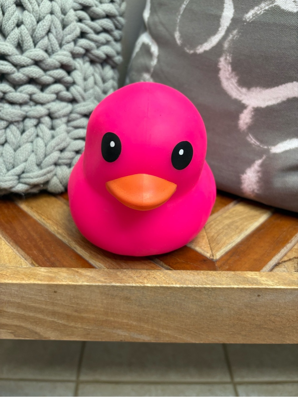 Pink Kids Squishy Rubber Duck Bright Pink
